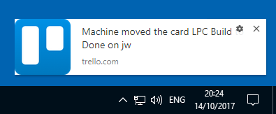 Windows 10 notification