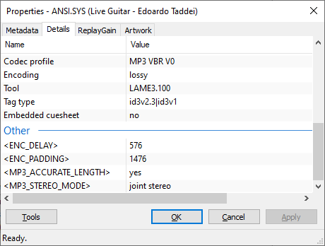 ENC_DELAY and ENC_PADDING in a correctly encoded MP3 file